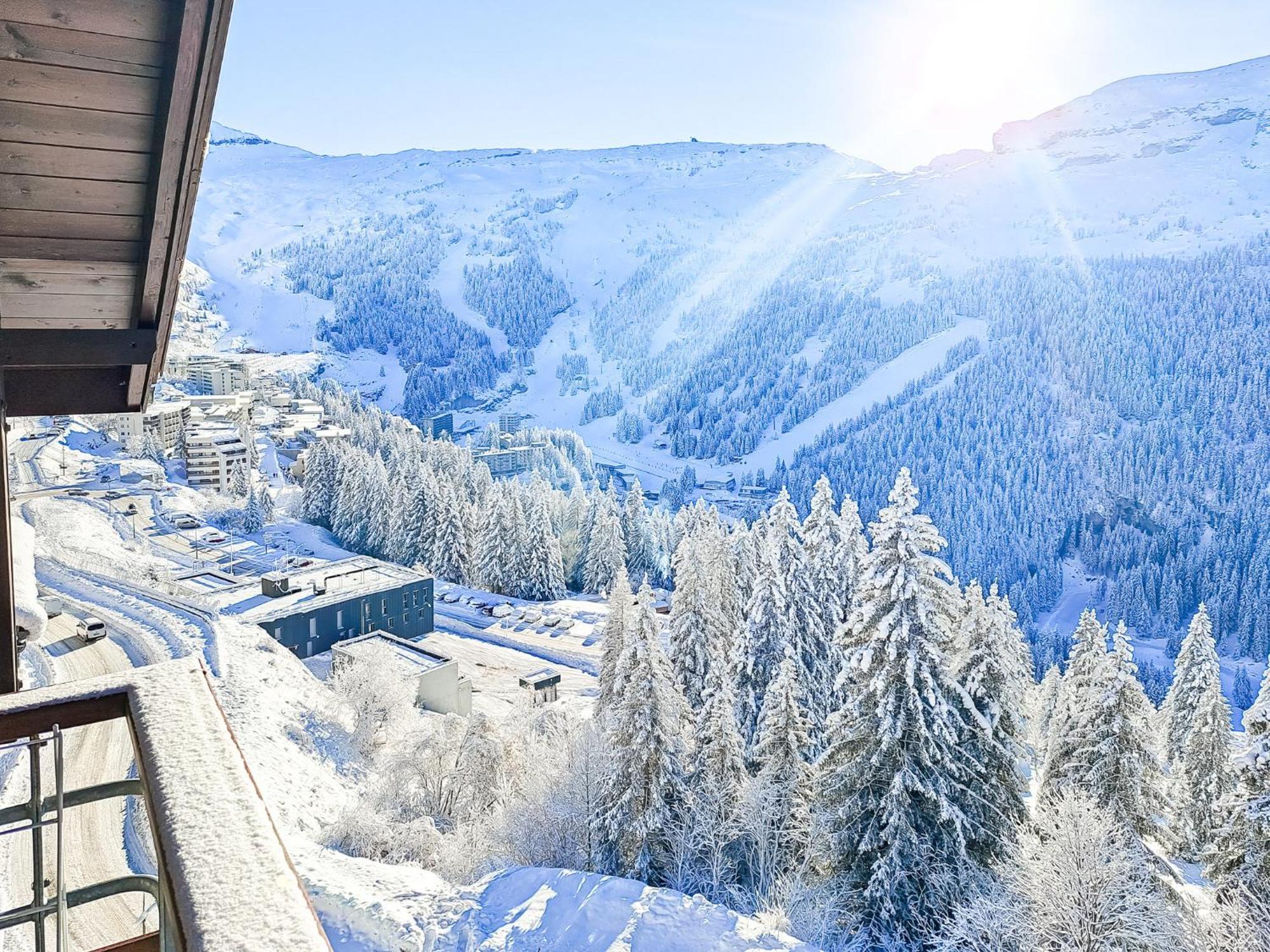 South Facing 2-Bed Apartment With Fireplace, Terrasses Deos Flaine Extérieur photo